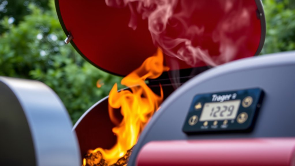 adjust temperature and smoke