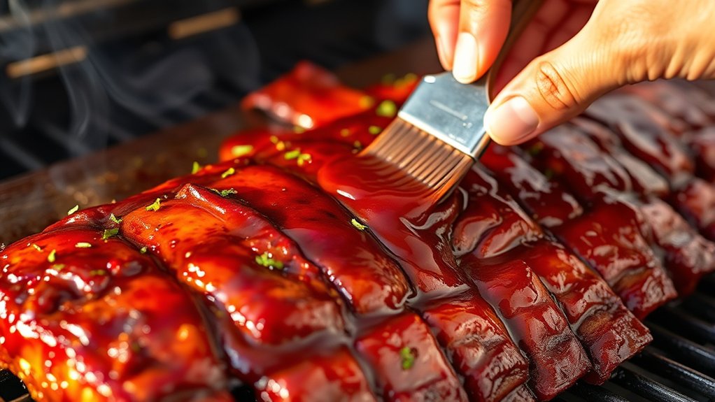 apply glaze during last minutes