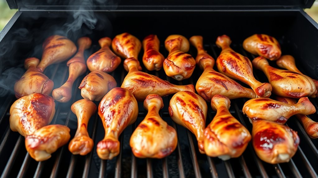 arrange chicken legs evenly