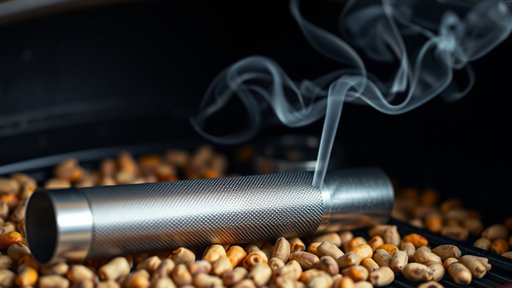 continuous smoke enhances flavor