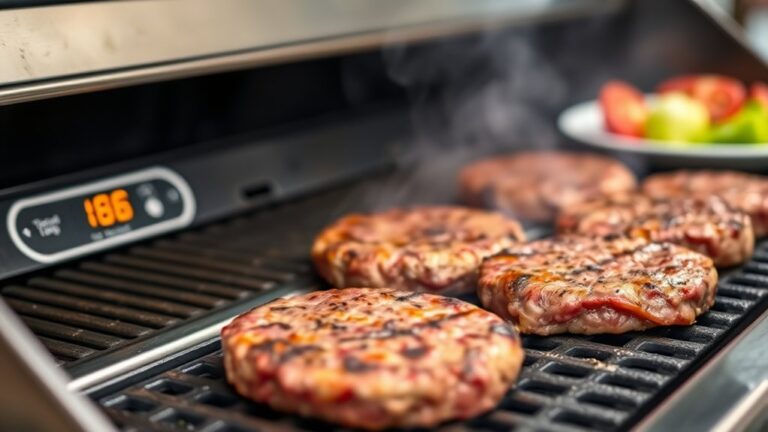 cook burgers 10 minutes