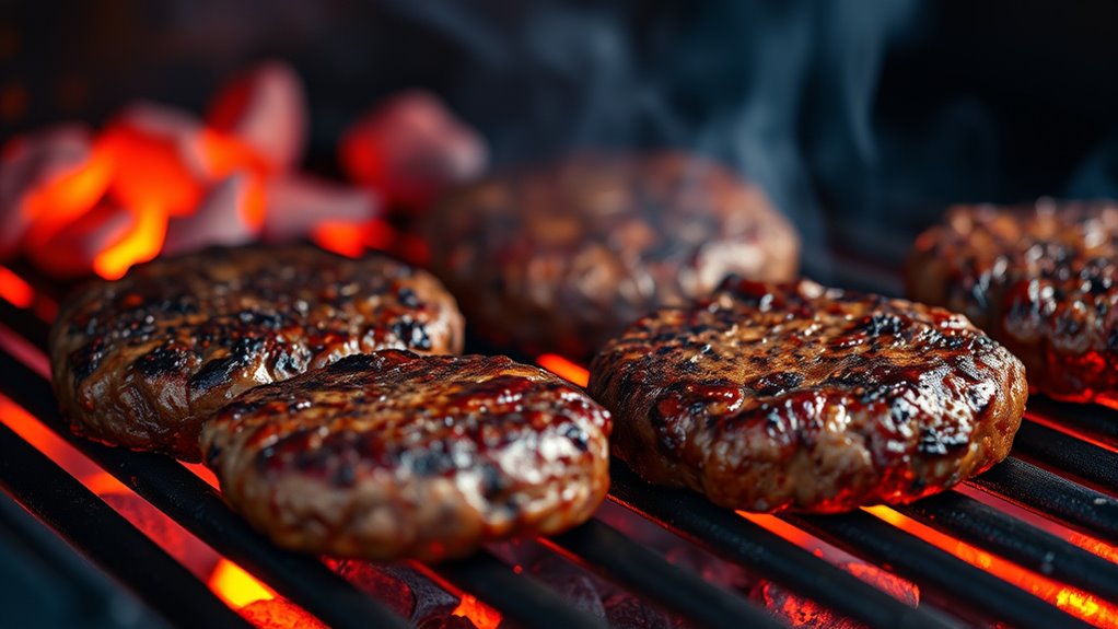 cook burgers evenly thoroughly