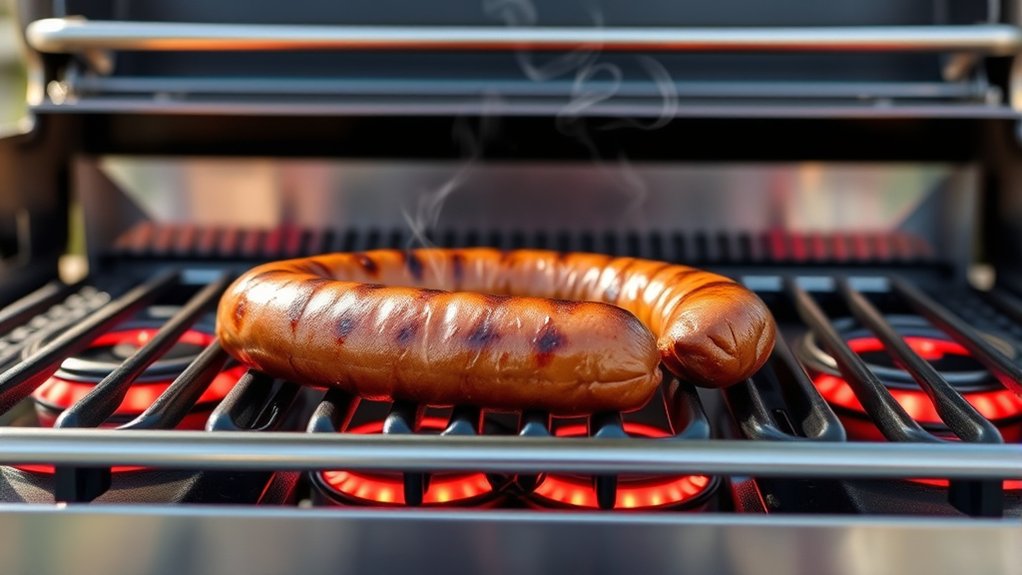 even heat for perfect sausages