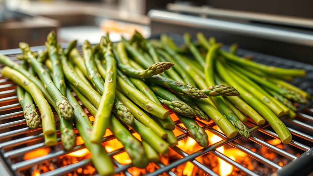 grill asparagus in four