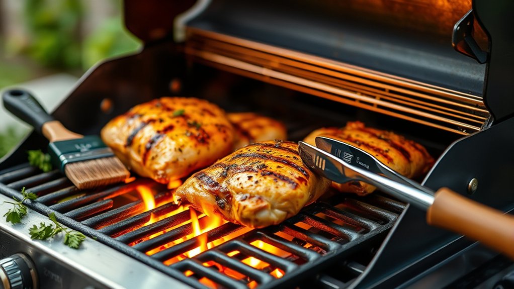 grill bone in chicken properly