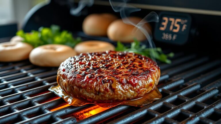 grill burgers at optimal temperature