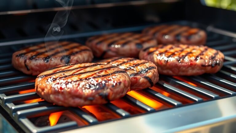 grill burgers for specified time