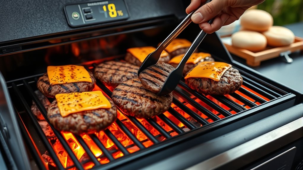 grill burgers on pellet