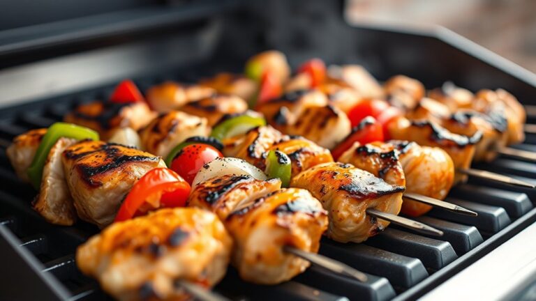 grill chicken kabobs evenly