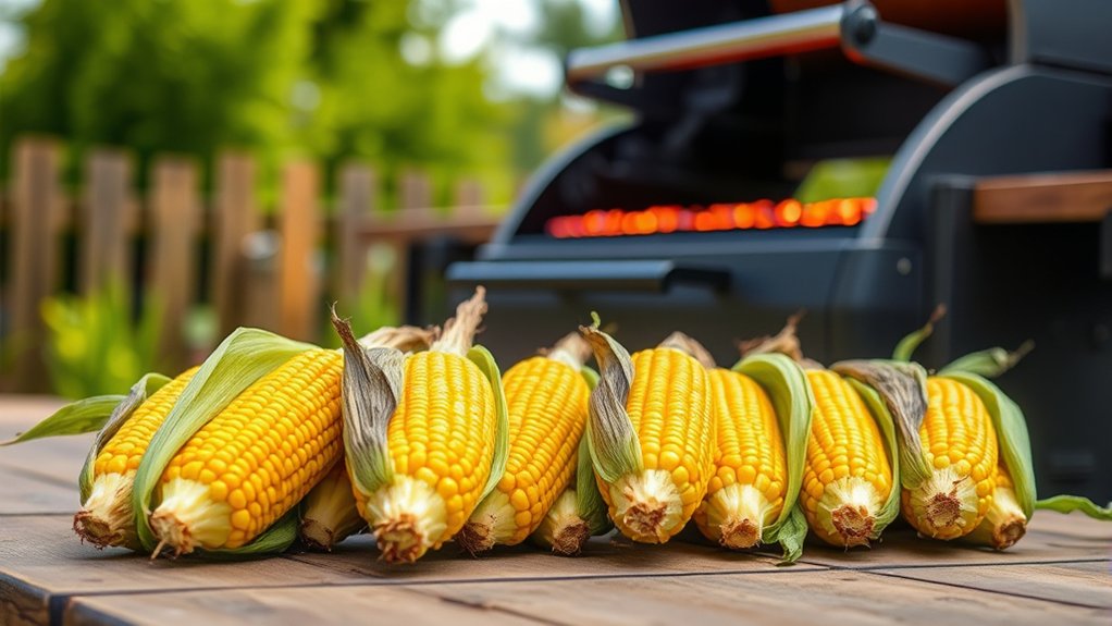 grill corn on pellet