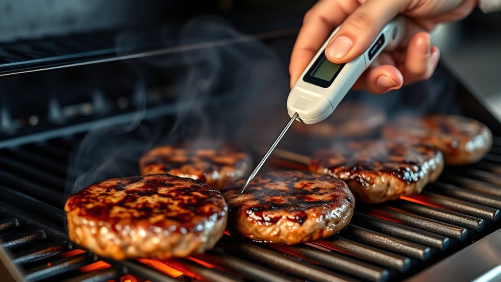 grill flip temperature timing