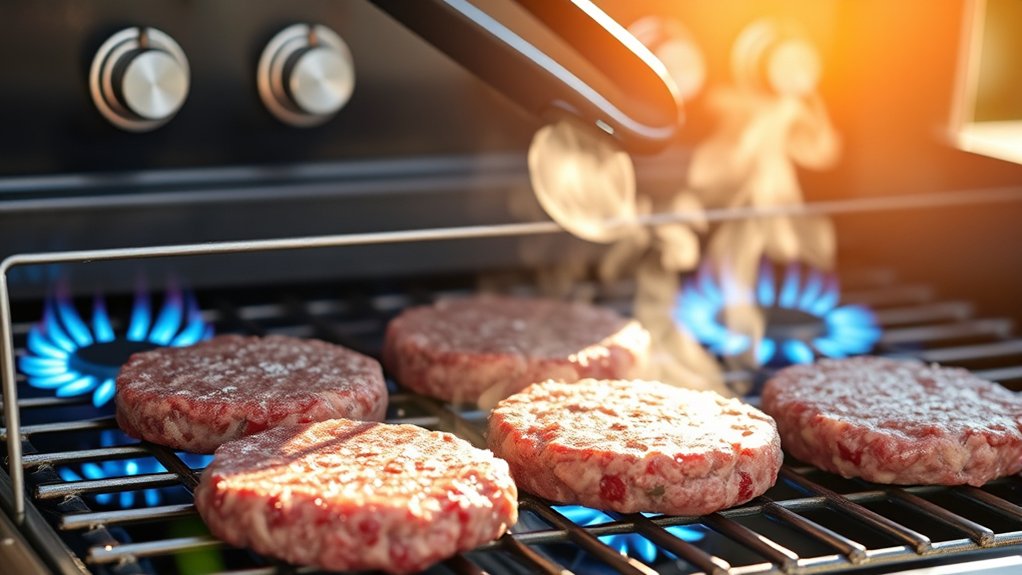 grill frozen burgers easily