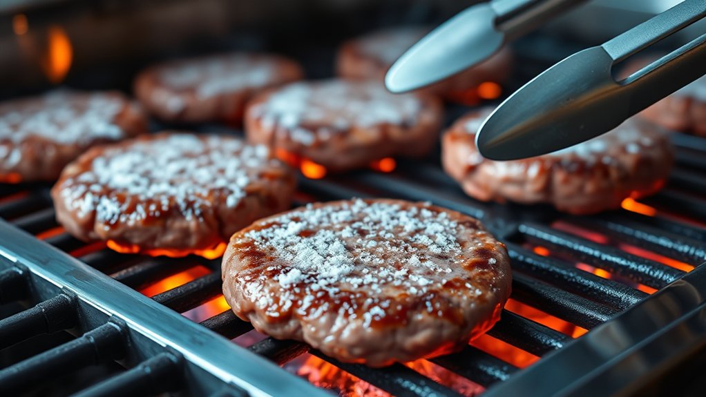 grill frozen burgers properly