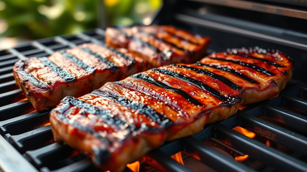 grill marinate monitor serve