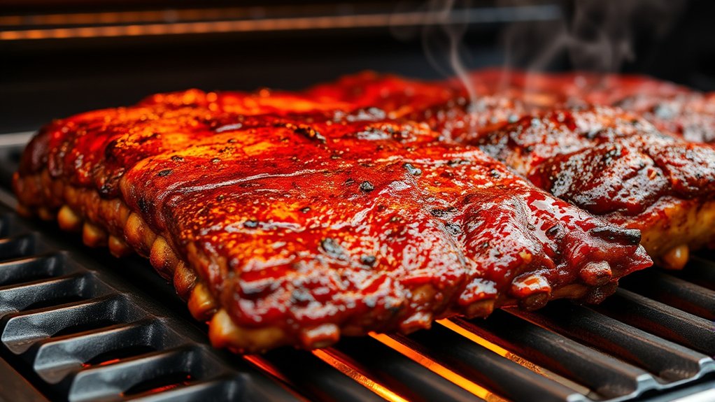 grill ribs low and slow