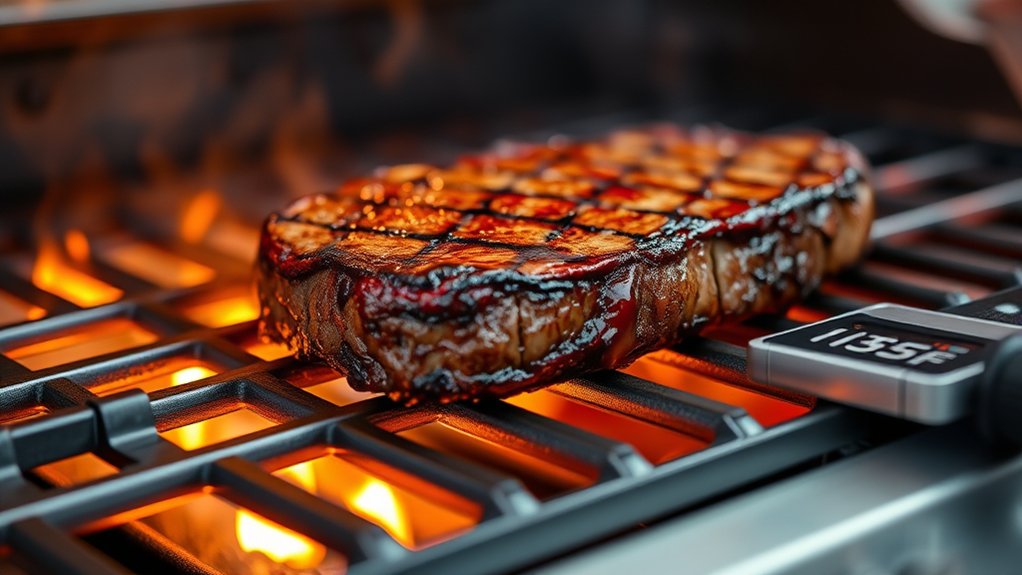 grill steak at perfect temperature