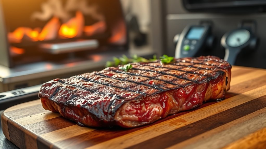 grill steak with pellets