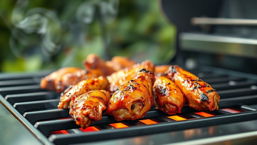 grill wings to 165 f