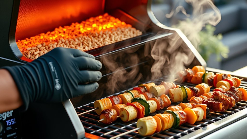 grill with traeger pellets