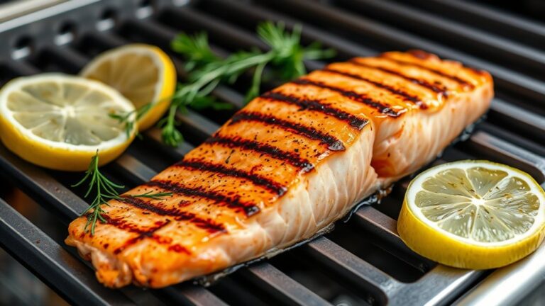 grilling salmon on gas