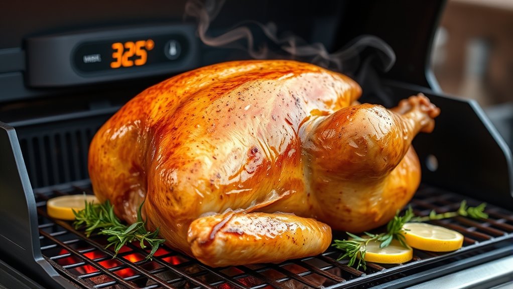 ideal pellet grill temperature