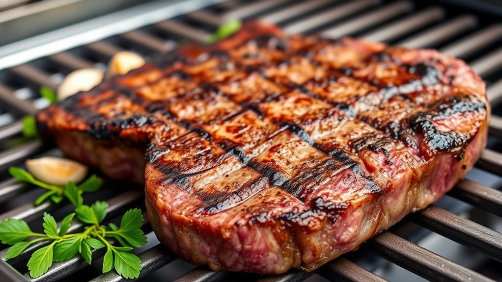 look for marbled tender steak