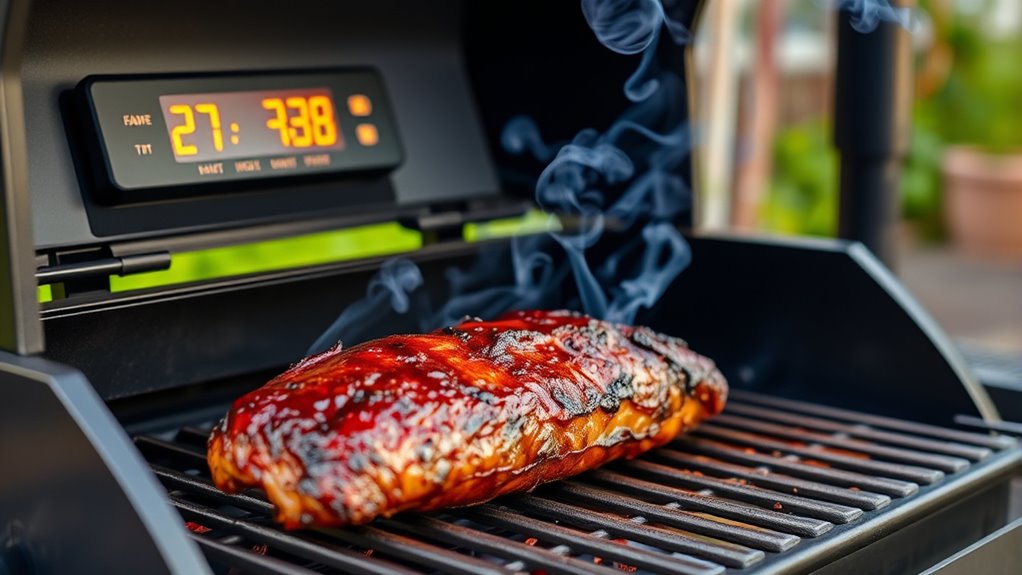 maintain steady 225 250 f heat
