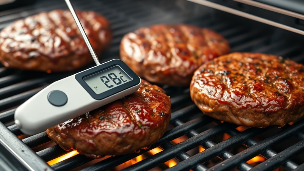 monitor burger temperature accurately