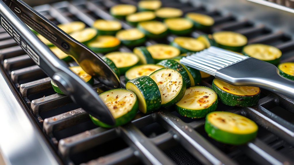 oil zucchini slices evenly