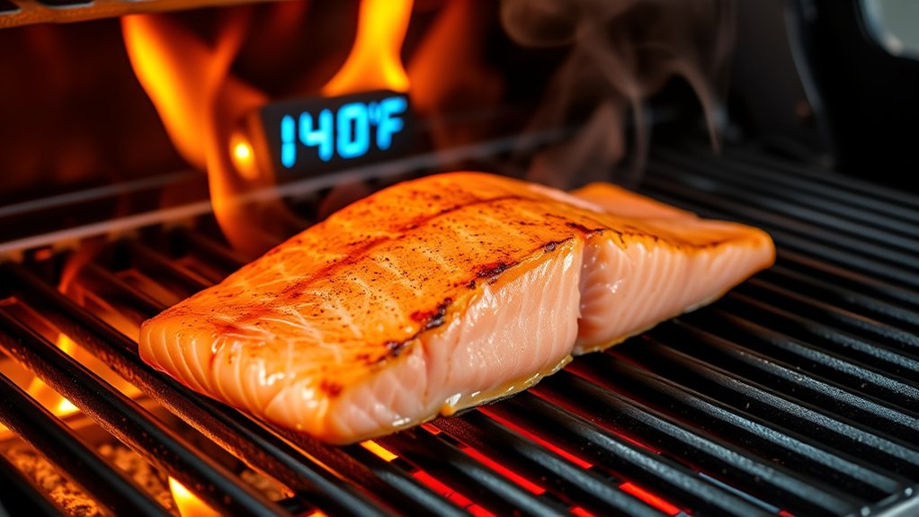 optimal salmon smoking temperature