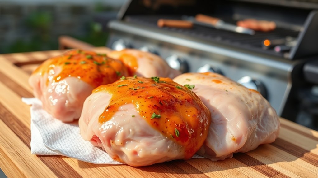 prepare marinate dry grill