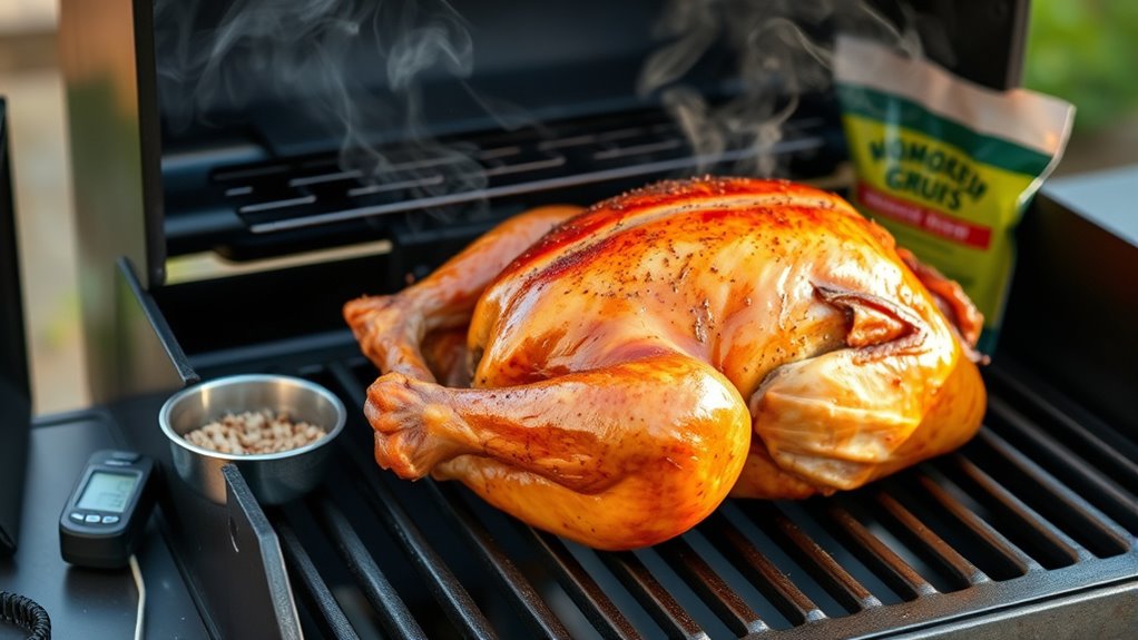 prepare season preheat smoke