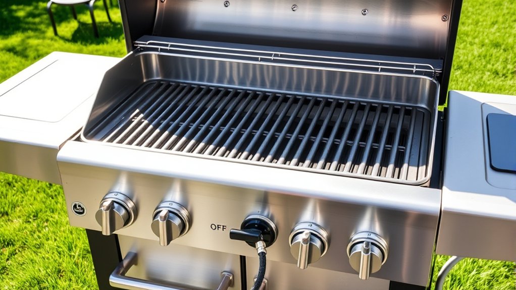 safe gas grill setup