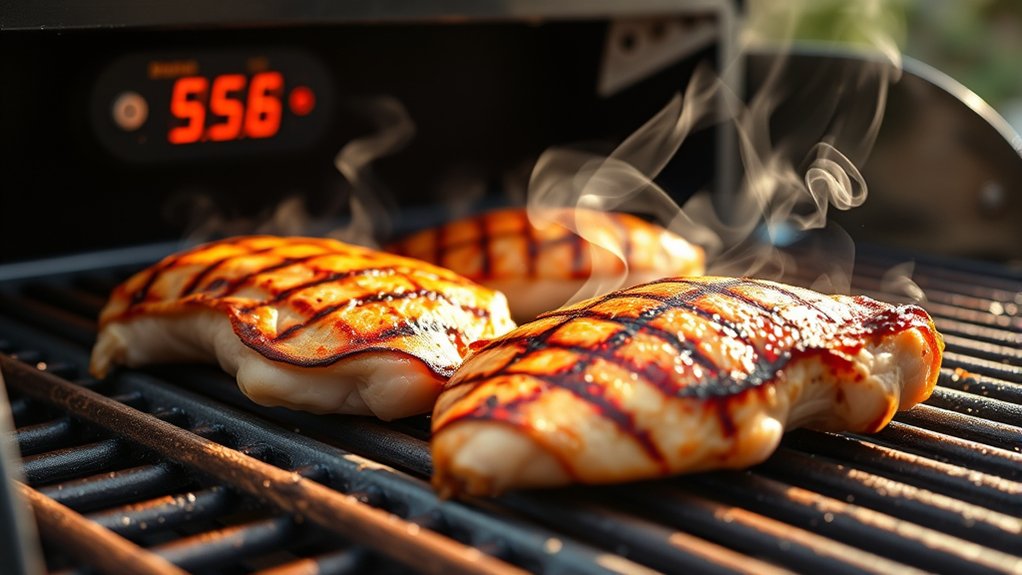 set grill to proper temperature