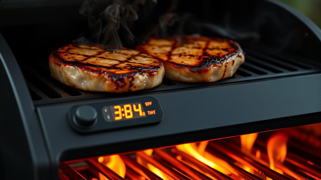 set temperature and smoke