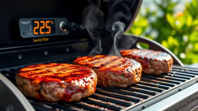 smoke burgers at 225 f