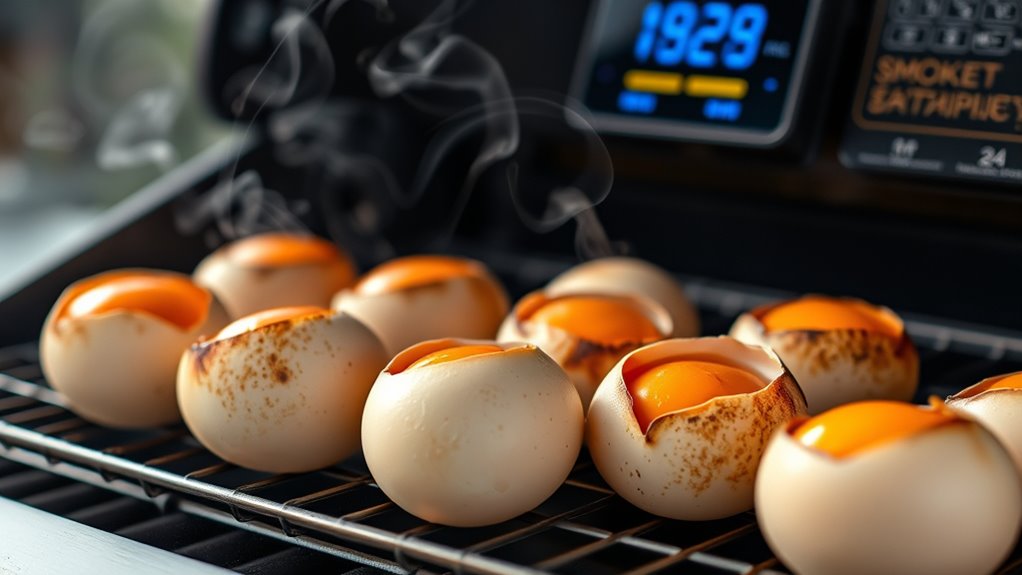 smoke eggs on pellet grill