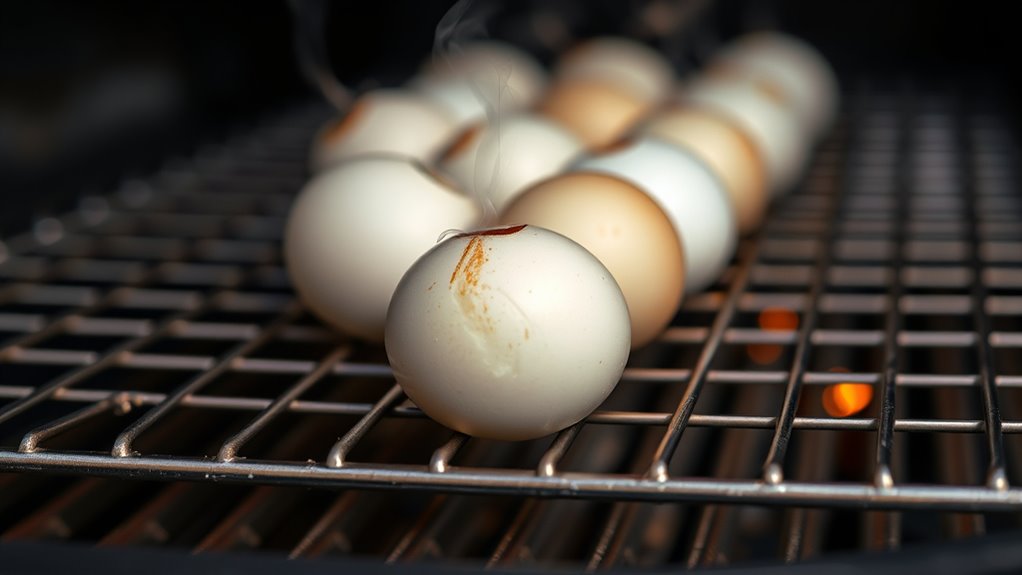smoke eggs with seasoning