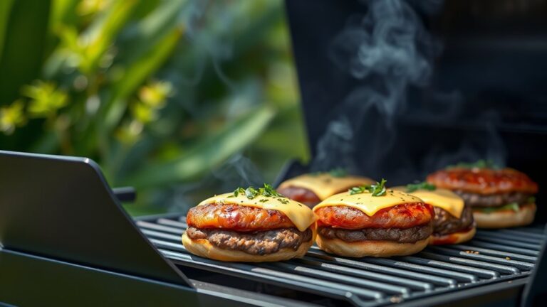 smoke hamburgers on pellet grill