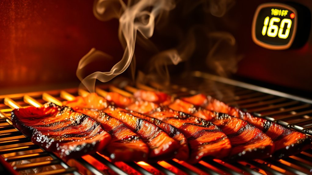 smoke meat evenly dried