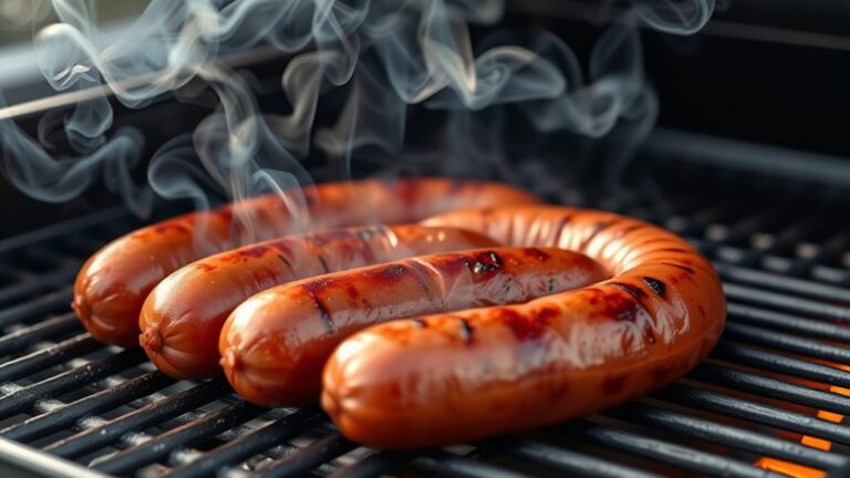 smoke sausage on pellet grill