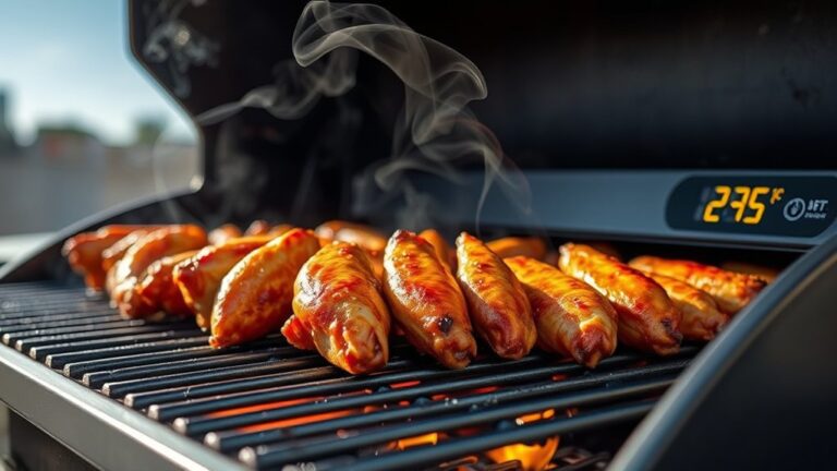 smoke wings at optimal temperature