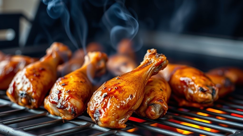 smoke wings to temperature