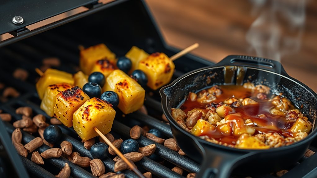 smoked desserts with toppings