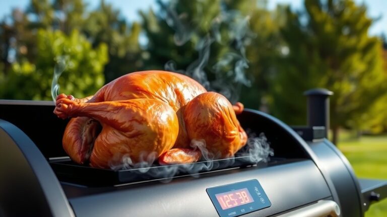 smoking a large turkey