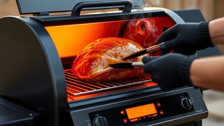 smoking ham on pellet grill