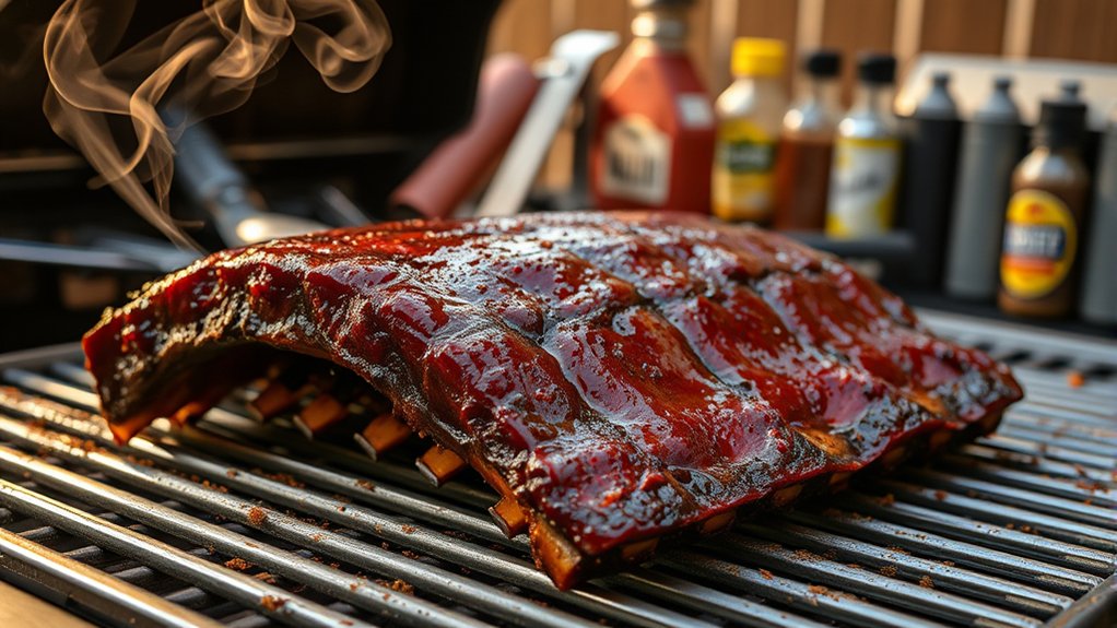 smoking st louis ribs